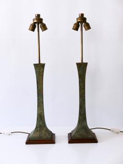 Stewart Ross James Set of Two Verdigris Table Lamps by Stewart Ross James for Hansen Lighting 1960s - 2456198