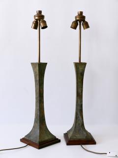 Stewart Ross James Set of Two Verdigris Table Lamps by Stewart Ross James for Hansen Lighting 1960s - 2456201