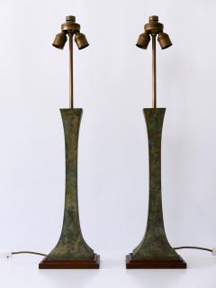 Stewart Ross James Set of Two Verdigris Table Lamps by Stewart Ross James for Hansen Lighting 1960s - 2456203