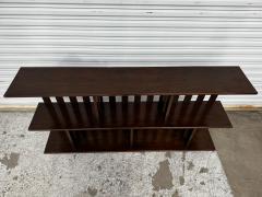 Stickley Arts and Crafts Style Walnut Slat 3 Tier Low Bookcase 2 available  - 4453228