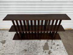 Stickley Arts and Crafts Style Walnut Slat 3 Tier Low Bookcase 2 available  - 4453231