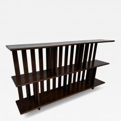 Stickley Arts and Crafts Style Walnut Slat 3 Tier Low Bookcase 2 available  - 4454650