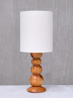 Stig Johnsson Stig Johnsson Swedish Modern Table Lamp in Solid Pine Sm landssl jd 1970s - 4446305