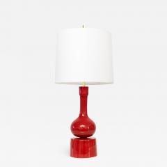 Stig Lindberg STIG LINDBERG SHINY RED CERAMIC LAMP FOR GUSTAVSBERG  - 912664