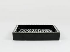 Stig Lindberg Stig Lindberg Black White Domino Ceramic Plate Vide poche Gustavsberg 1950s - 4050150