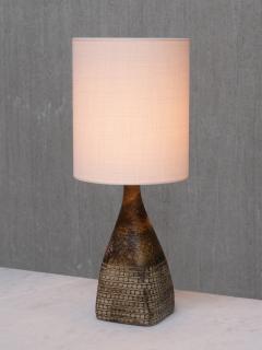 Stig Lindberg Stig Lindberg Textured Stoneware Table Lamp Studiohanden Gustavsberg 1950s - 4747813