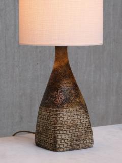 Stig Lindberg Stig Lindberg Textured Stoneware Table Lamp Studiohanden Gustavsberg 1950s - 4747817