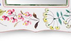 Stig Lindberg Stig Lindberg of Gustavsberg Scandinavian Floral Ribbon Faience Mirror - 4274691