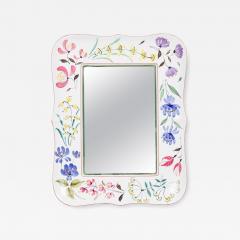 Stig Lindberg Stig Lindberg of Gustavsberg Scandinavian Floral Ribbon Faience Mirror - 4307245