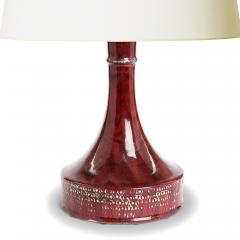 Stig Lindberg Unique Lamp in Oxblood Glaze by Stig Lindberg - 2102925