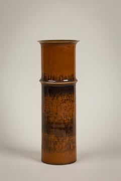 Stig Lindberg for Gustavsberg Swedish Mid Century Ceramic Cylindrical Vase - 4671003
