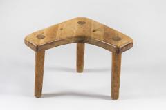 Stig Sandqvist Swedish Studio Crafted Pine Stool or Corner Table by Stig Sandqvist 1940s - 959416