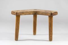 Stig Sandqvist Swedish Studio Crafted Pine Stool or Corner Table by Stig Sandqvist 1940s - 959418