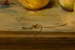 Still Life Painting of Peaches Pears Grapes and Melon in a Giltwood Frame - 4516440
