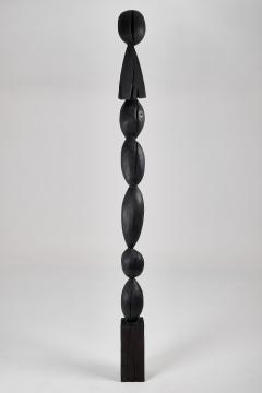 Still Stand Abstract Biomorphic Wood Sculpture Chainsaw Carved Column - 3607984