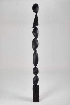 Still Stand Abstract Biomorphic Wood Sculpture Chainsaw Carved Column - 3607986
