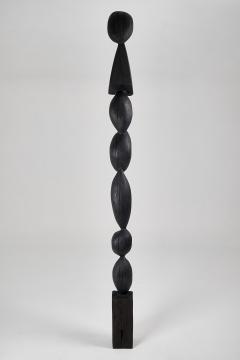 Still Stand Abstract Biomorphic Wood Sculpture Chainsaw Carved Column - 3607988