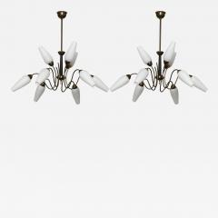 Stilnovo style chandeliers a pair - 2261243