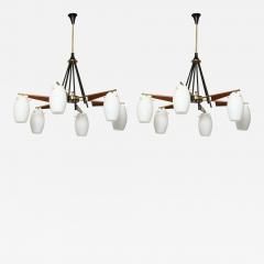 Stilnovo style chandeliers a pair - 2263220