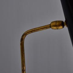 Stilux Milano 1950s Stilux Milano Black and Brass Conical Table Lamp - 4392985