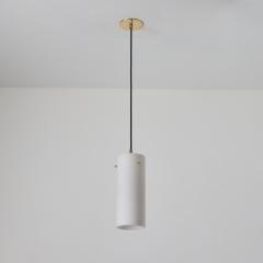 Stilux Milano 1950s Stilux Milano Opaline Glass Brass Pendant - 3489915