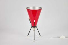 Stilux Milano 1950s Stilux Milano Red Conical Tripod Table Lamp - 1687051