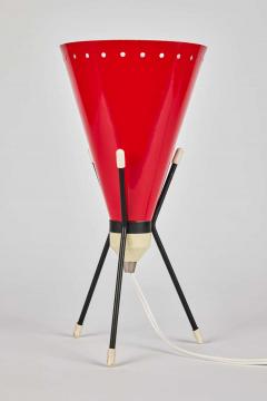 Stilux Milano 1950s Stilux Milano Red Conical Tripod Table Lamp - 1687055