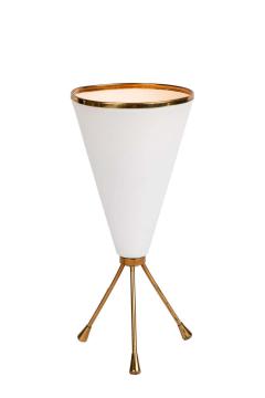 Stilux Milano 1950s Stilux Milano White Cone Tripod Table Lamp - 1639900