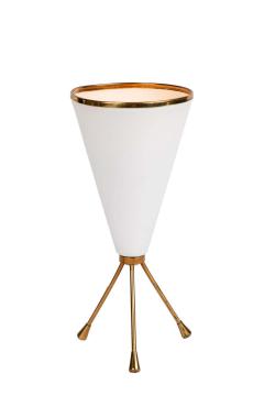 Stilux Milano 1950s Stilux Milano White Cone Tripod Table Lamp - 1639900