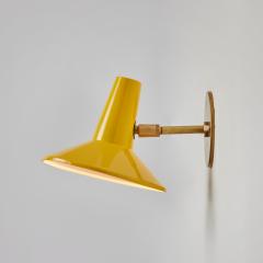 Stilux Milano 1950s Stilux Yellow Metal and Brass Articulating Sconce - 3587602