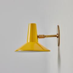 Stilux Milano 1950s Stilux Yellow Metal and Brass Articulating Sconce - 3587603