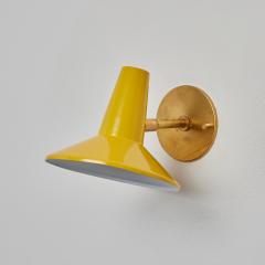 Stilux Milano 1950s Stilux Yellow Metal and Brass Articulating Sconce - 3587618