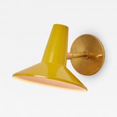 Stilux Milano 1950s Stilux Yellow Metal and Brass Articulating Sconce - 3592326