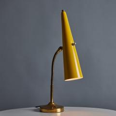 Stilux Milano 1960s Stilux Conical Yellow Metal and Brass Table Lamp - 3364169