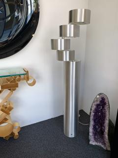 Stilux Milano Floor Lamp Brushed Stainless Steel by Stilux Milano Italy 1970s - 1464254