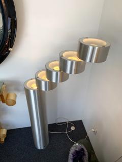 Stilux Milano Floor Lamp Brushed Stainless Steel by Stilux Milano Italy 1970s - 1464257