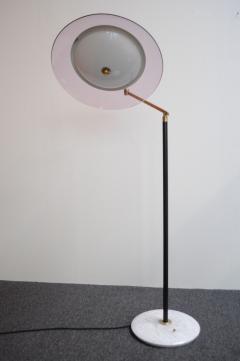 Stilux Milano Italian Modernist Orl ans Brass and Acrylic Adjustable Floor Lamp by Stilux - 3516825