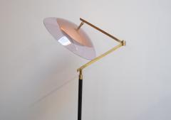 Stilux Milano Italian Modernist Orl ans Brass and Acrylic Adjustable Floor Lamp by Stilux - 3516829