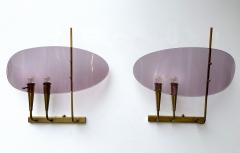 Stilux Milano Mid Century Modern Sconces Lucite and Brass by Stilux Milano Italy 1960s - 3402981