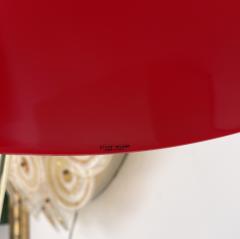 Stilux Milano Mid Century Reading Floor Lamp Brass Red Perspex by Stilux Milano Italy 1950s - 2554788
