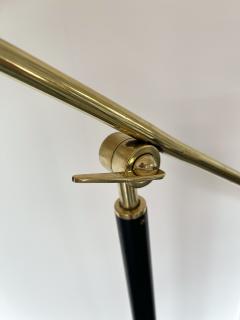 Stilux Milano Mid Century Reading Floor Lamp Brass Red Perspex by Stilux Milano Italy 1950s - 2554796