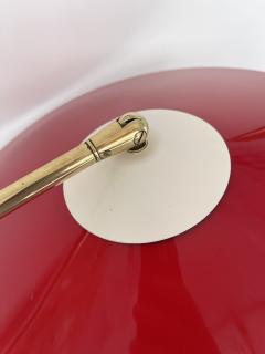 Stilux Milano Mid Century Reading Floor Lamp Brass Red Perspex by Stilux Milano Italy 1950s - 2554797