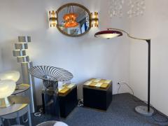 Stilux Milano Mid Century Reading Floor Lamp Brass Red Perspex by Stilux Milano Italy 1950s - 2746817