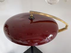 Stilux Milano Mid Century Reading Floor Lamp Brass Red Perspex by Stilux Milano Italy 1950s - 2746832