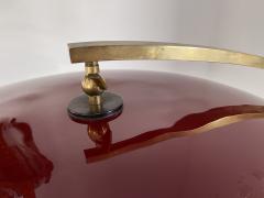 Stilux Milano Mid Century Reading Floor Lamp Brass Red Perspex by Stilux Milano Italy 1950s - 2746833