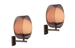 Stilux Milano Pair of 1960s Stilux Milano Saturno Wall Lamps - 1126266