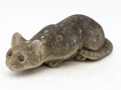 Stone Cat Garden Ornament 20th Century French - 3971723