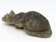 Stone Cat Garden Ornament 20th Century French - 3971725