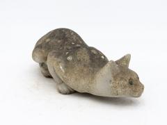 Stone Cat Garden Ornament 20th Century French - 3971727