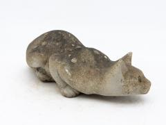 Stone Cat Garden Ornament 20th Century French - 3971728